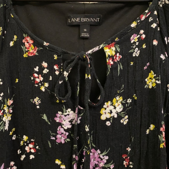 Lane Bryant Key Hole Floral Knee-Length Dress - Picture 4 of 5